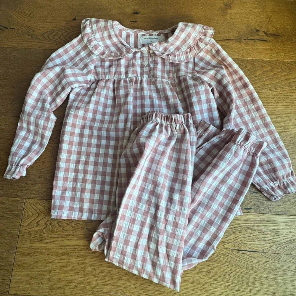 Pink Plaid Kids Mud Kingdom Size 130 Youth 8 Little Girl Pajamas